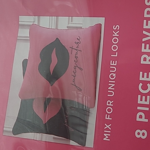 Juicy Couture Pink and Black Reversible Comforter Set - Queen - Picture 5 of 11